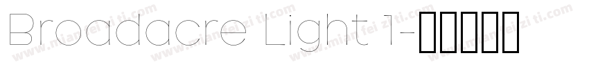 Broadacre Light 1字体转换